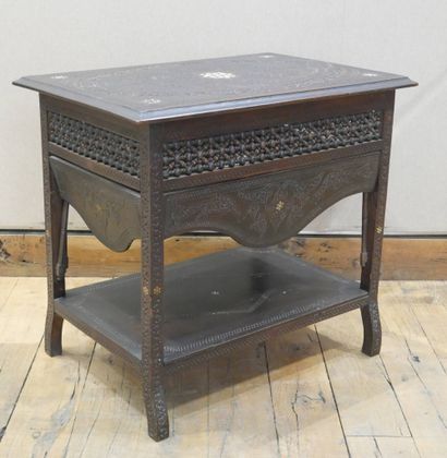 Syrie, début XXe siècle
Table à plateau rectangulaire,...
