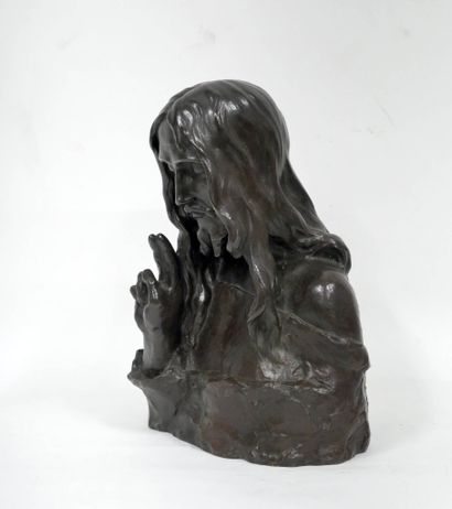 Ecole moderne
Buste du Christ bénissant
Bronze...