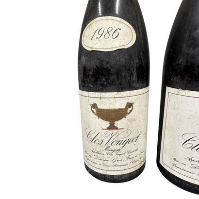 3 bottles of CLOS VOUGEOT, Gros F&S 1986...