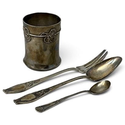 Alphonse Debain
Art Nouveau-era silver set...