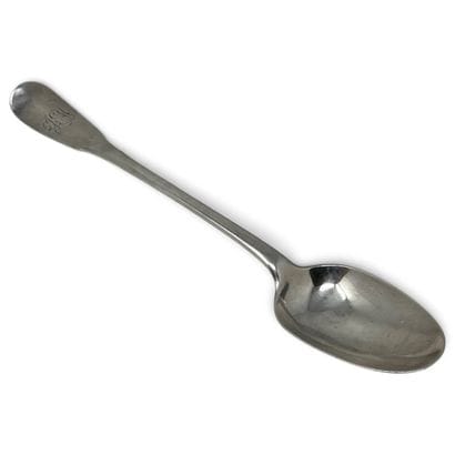Silver (950) stew spoon; the end of the handle...