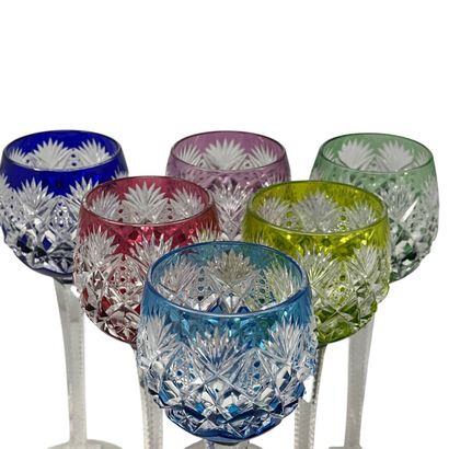 Saint-Louis
Six cut crystal wine glasses,...