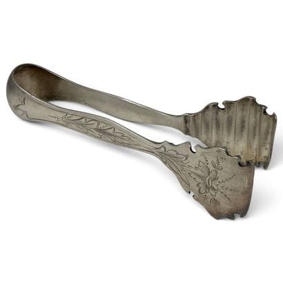 Silver plated asparagus tong with handles...
