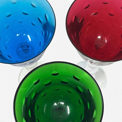Saint-Louis
Three Roemer glasses, 