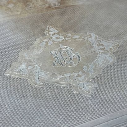 A multi-lobed serving tray in silver-plated...