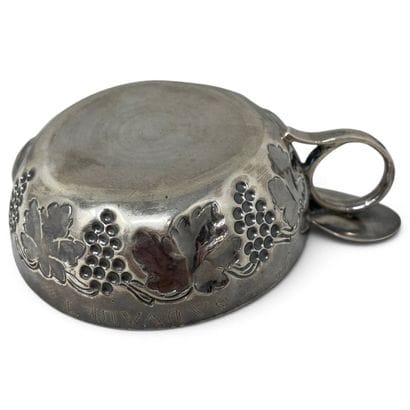 Silver (950) wine glass with repoussé decoration...