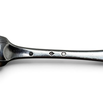 Set of 6 silver forks (950), with the handle...