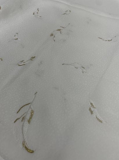 PORTHAULT 
Square white cotton tablecloth...