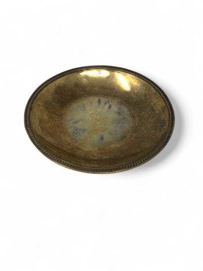 Mug and saucer in vermeil (950), decorated...