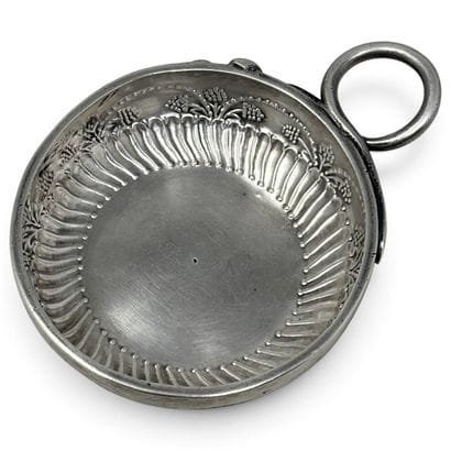 Silver (950) wine taster decorated with repoussé...