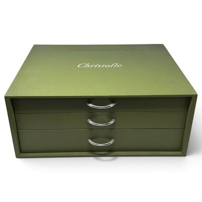 CHRISTOFLE
Three-drawer cutlery storage set...