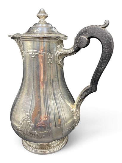 RAVINET DENFER
Silver (950) coffee pot with...