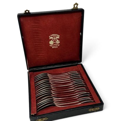 Eugène SOURY (1880–1897) 
Set of 18 silver...
