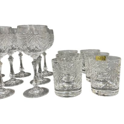 LORRAINE CRAFTS
Cut crystal glassware set...
