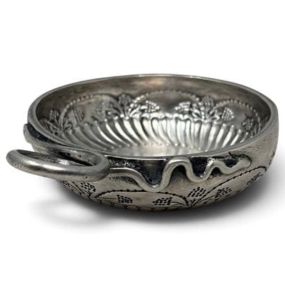 Silver (950) wine taster decorated with repoussé...