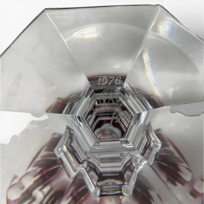 BACCARAT 
HARCOURT-model overlay-cut crystal...