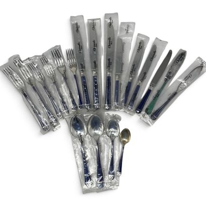 CHRISTOFLE
Silver plated and marbled blue...