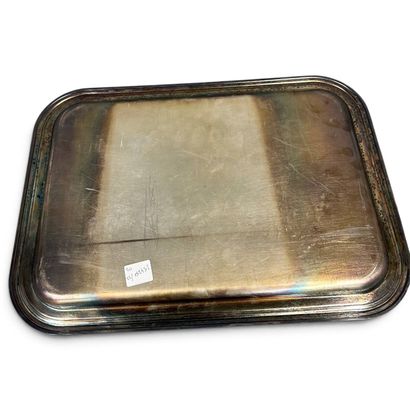 Rectangular serving tray made of silver plated...