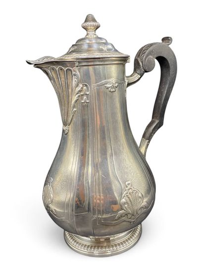 RAVINET DENFER
Silver (950) coffee pot with...