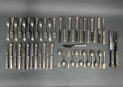 PUIFORCAT
Louis XV-style silver (950) cutlery...