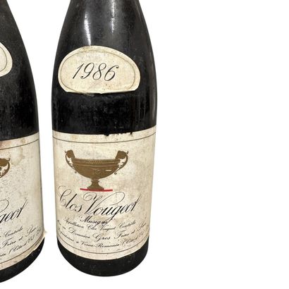 3 bottles of CLOS VOUGEOT, Gros F&S 1986...