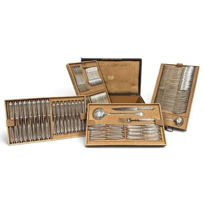 CARDEILHAC
Silver (950) cutlery set with...