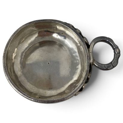 Silver (950) wine taster, featuring a thumb...
