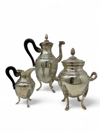 CHRISTOFLE
Empire-style silver-plated coffee...