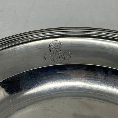 Circular silver (950) bowl with the 