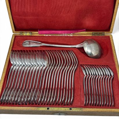 CHRISTOFLE
Silver plated cutlery set with...