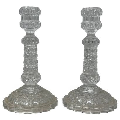 Baccarat 
Pair of molded and pressed crystal...
