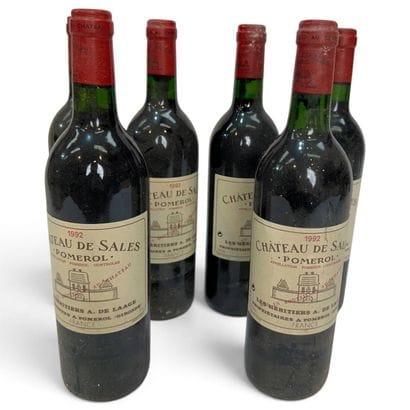 6 bottles of Château DE SALES, Pomerol 1992...