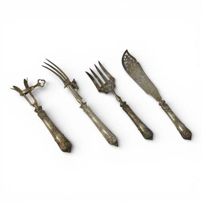 Set of cutlery including two fish service...