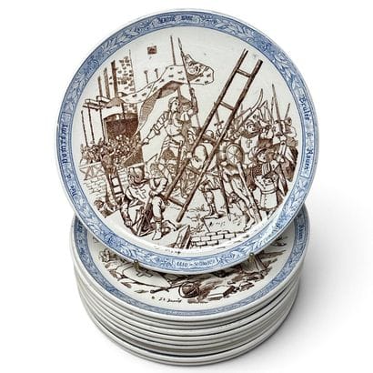 Creil and Montereau 
Set of twelve plates...