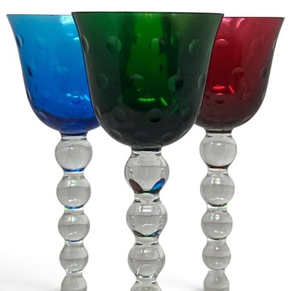Saint-Louis
Three Roemer glasses, 