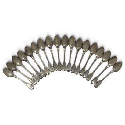 Eugène SOURY (1880–1897) 
Set of 18 silver...