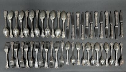 PUIFORCAT
Louis XV-style silver (950) cutlery...