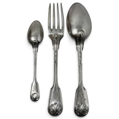 CHRISTOFLE
Silver plated cutlery set with...