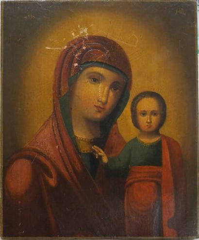 Icone de la mère de Dieu de Kazan
Panneau...