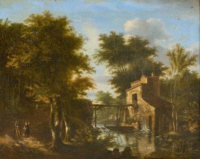 École flamande, vers 1800
Scène champêtre...