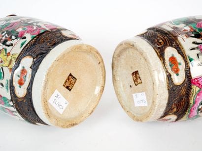 CHINE, fin XIXe début XXe
Paire de vases...
