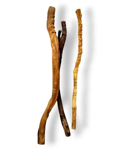 KANAK, Nouvelle-Calédonie, 
Lot de trois...
