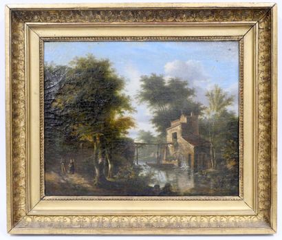 École flamande, vers 1800
Scène champêtre...