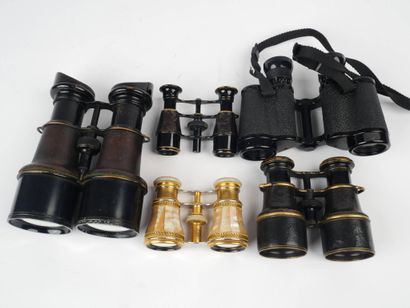 Ensemble de cinq paires de jumelles de théâtre...