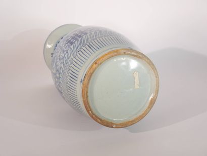 CHINE, fin XIXe siècle. 
Vase balustre en...