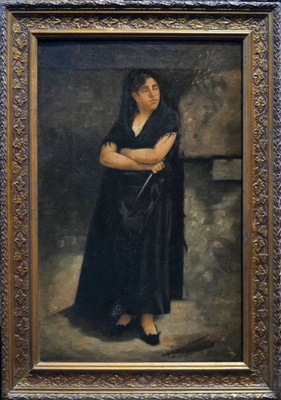 École du XIXe siècle
Femme au poignard
Huile...