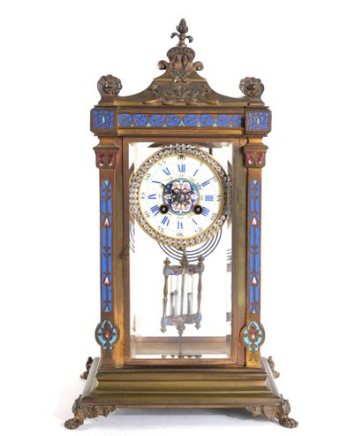 Pendule d’époque Napoléon III en bronze et...