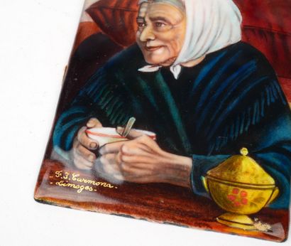 F. J. CARMONA - LIMOGES
Paire de plaques...