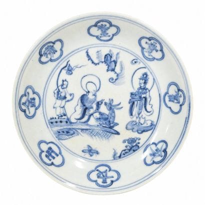 CHINE, XXe
Assiette creuse en porcelaine...