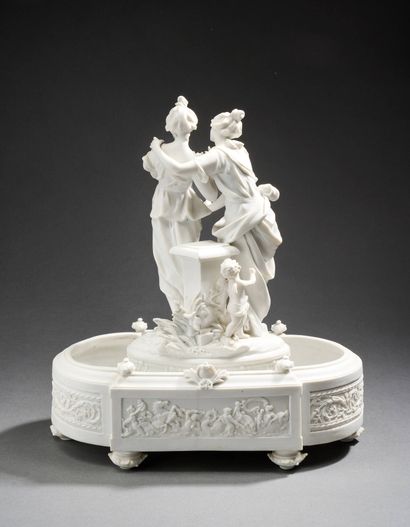 Groupe en biscuit de porcelaine de style...